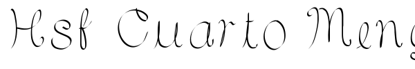 Hsf Cuarto Menguante font