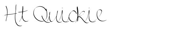 Ht Quickie font
