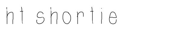 Ht Shortie font