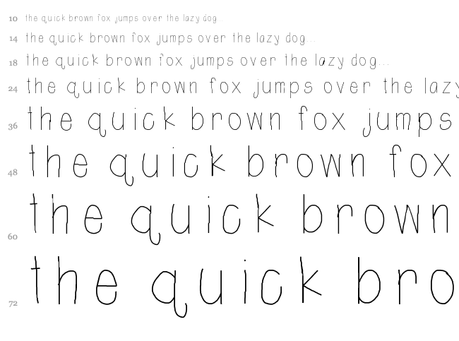 Ht Shortie font waterfall