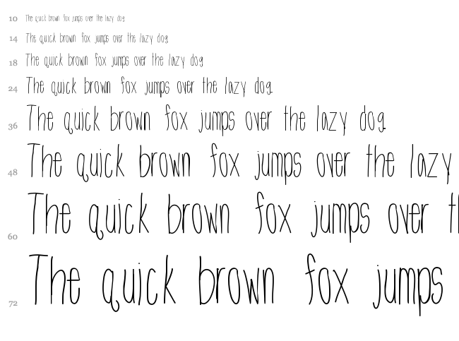 Ht Skinny Me font waterfall