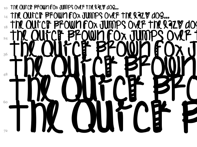 Human Nature font waterfall