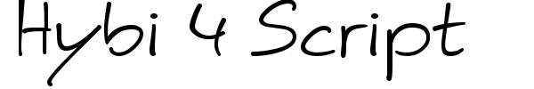 Hybi 4 Script font