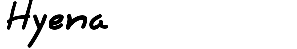 Hyena font