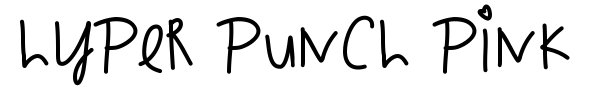Hyper Punch Pink font