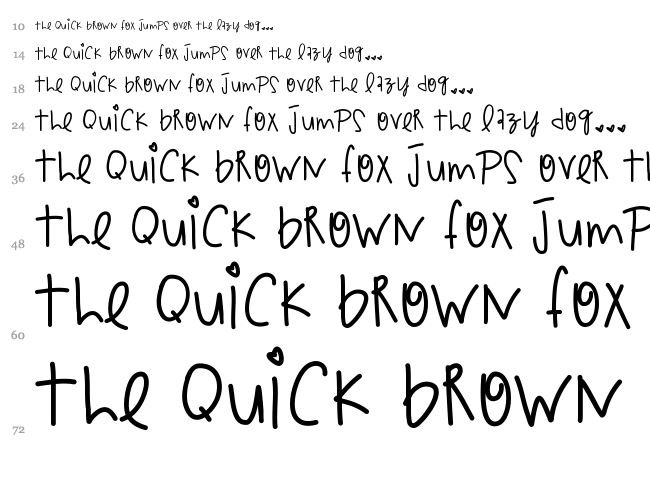 Hyper Punch Pink font waterfall