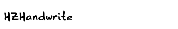 HZHandwrite font