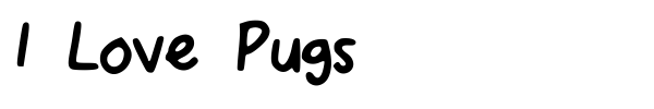 I Love Pugs font