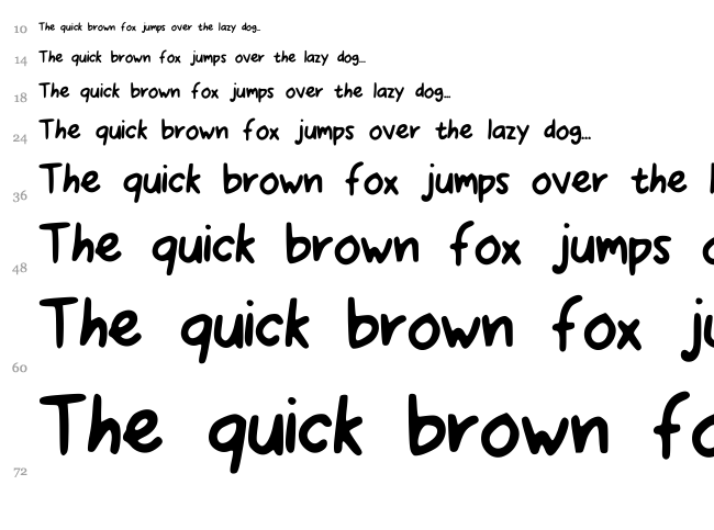 I Love Pugs font waterfall