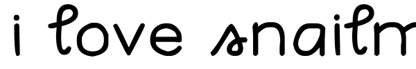 I love snailmail font