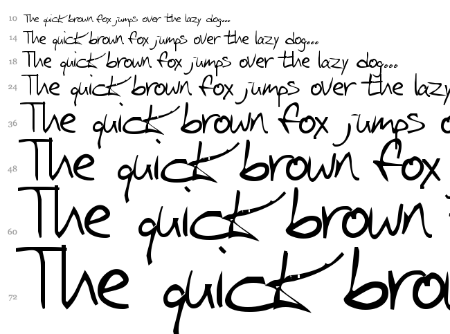 Iglook font waterfall