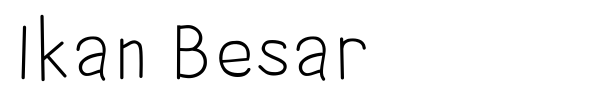 Ikan Besar font