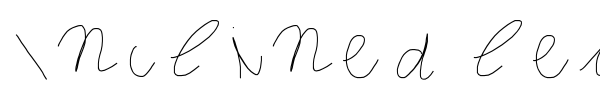 Inclined letter font