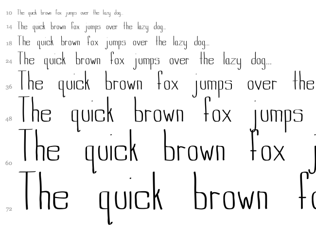 Indie Summer font waterfall