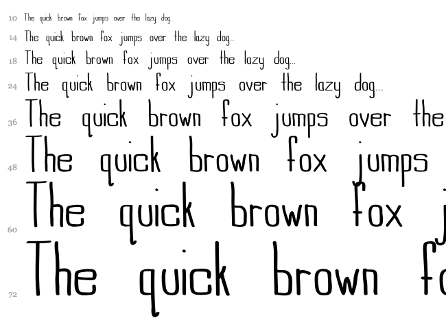 Indie Summer font waterfall
