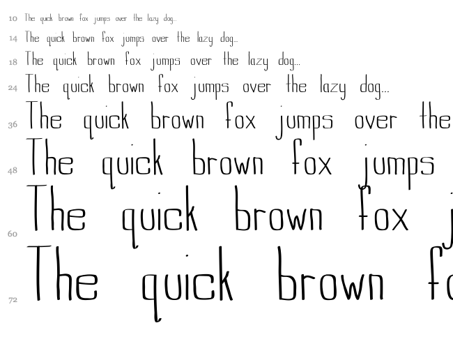 Indie Summer font waterfall