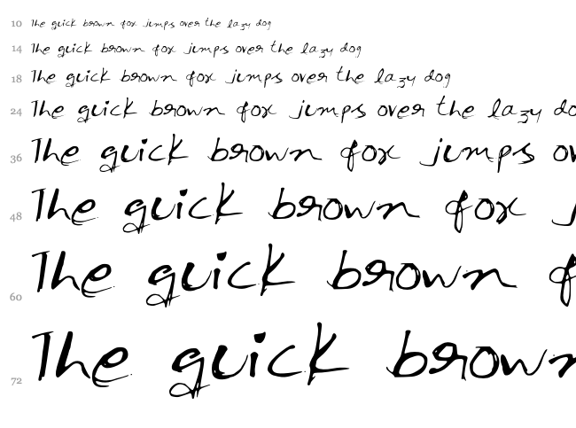 Ink Pen font waterfall