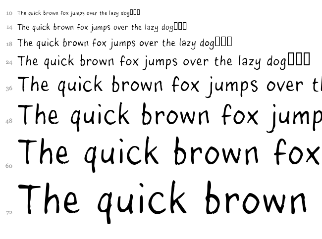 InkyDoo font waterfall