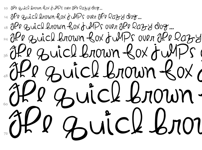 In My Dreams font waterfall