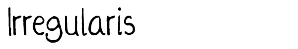 Irregularis font preview
