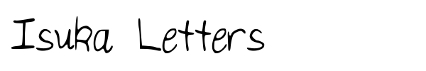 Isuka Letters font