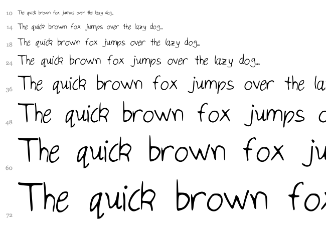 Isuka Letters font waterfall