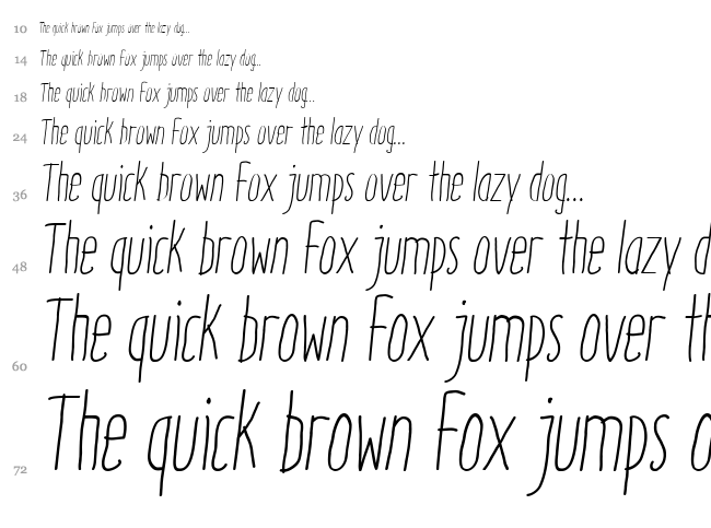 Italo font waterfall