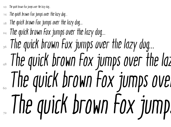 Italo font waterfall