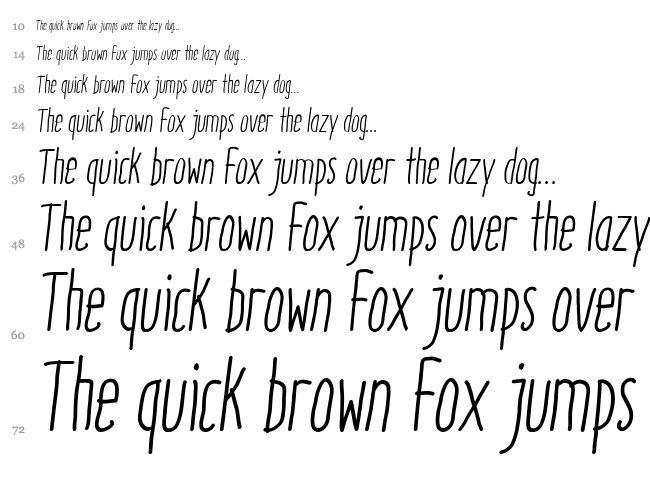 Italo font waterfall