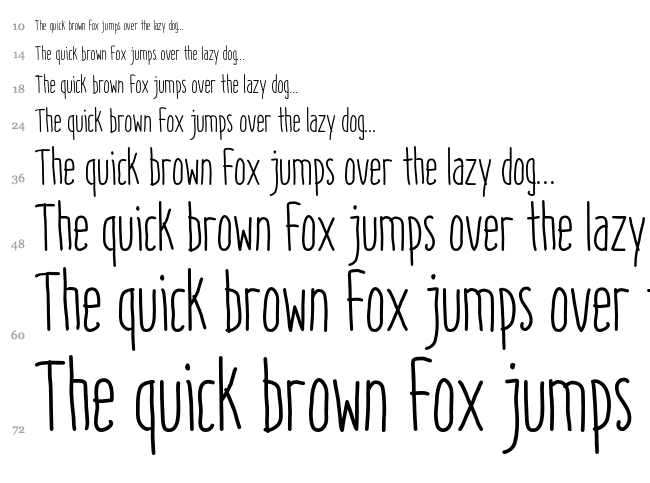 Italo font waterfall