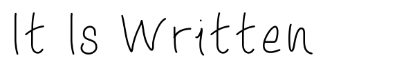 It Is Written font
