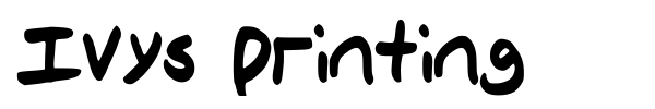 Ivys Printing font