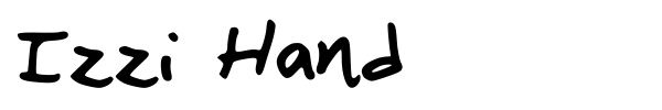 Izzi Hand font