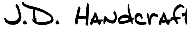 J.D. Handcrafted font