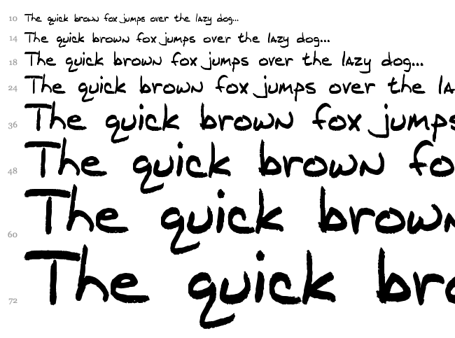 J.D. Handcrafted font waterfall
