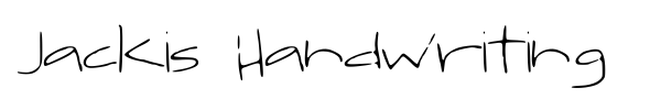 Jackis Handwriting font preview
