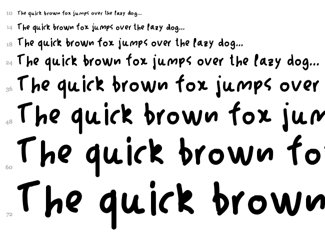 JacksFont font waterfall