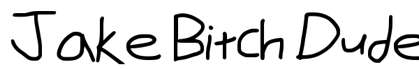 Jake Bitch Dude font preview