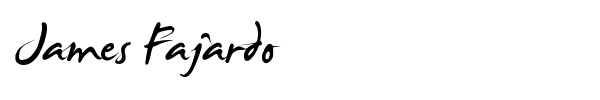 James Fajardo font
