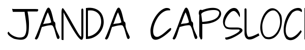 Janda Capslock font