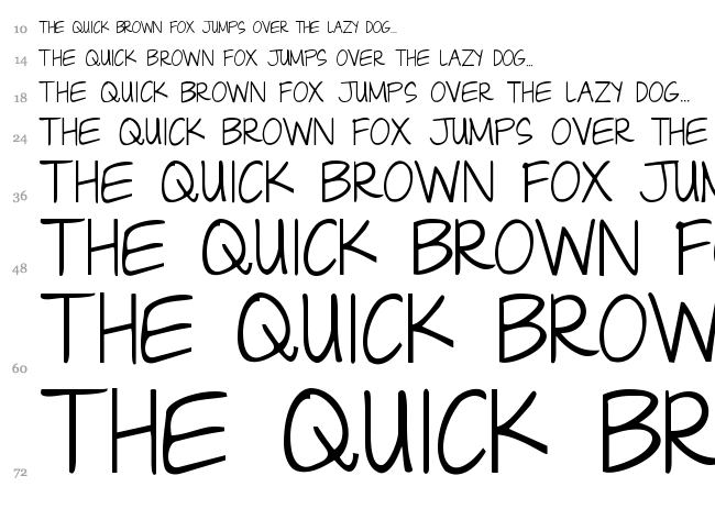 Janda Capslock font waterfall