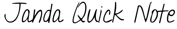 Janda Quick Note font