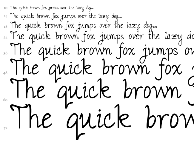 Janda Romantic font waterfall