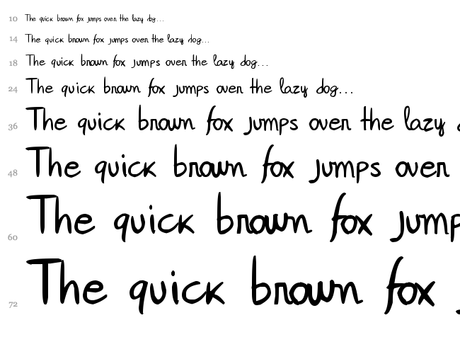 Janepix Handwriting font waterfall