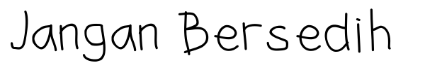 Jangan Bersedih font