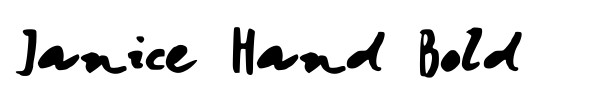 Janice Hand Bold font