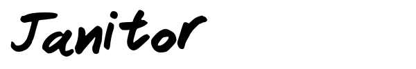 Janitor font