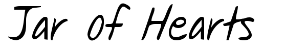Jar of Hearts font