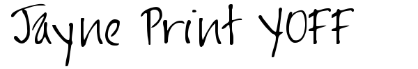 Jayne Print YOFF font