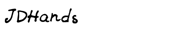 JDHands font
